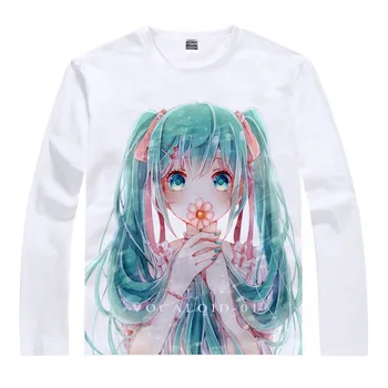 

Japanese Hatsune Miku anime t-shirt anime calamine Rin, meglumine Luka cotton shirt Cosplay christmas Costumes clothing