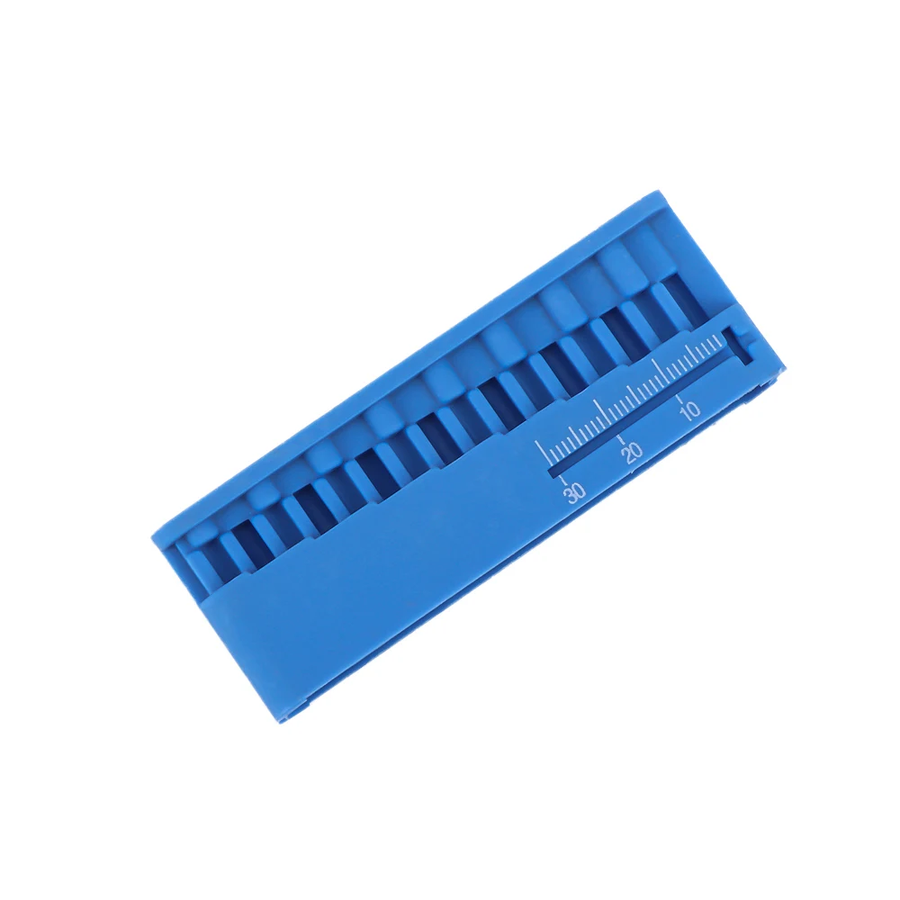 1PC Plastic Dental Mini Endo Measuring Autoclavable Endodontic Block Files Dentist Instrument Ruler Blue Universal 88 5
