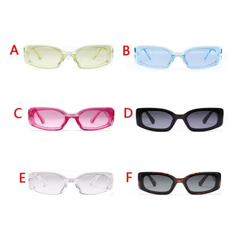 Унисекс Прозрачные прямоугольные женские солнцезащитные очки, оправа с линзами, пластиковая полная оправа, оттенки, женские летние очки