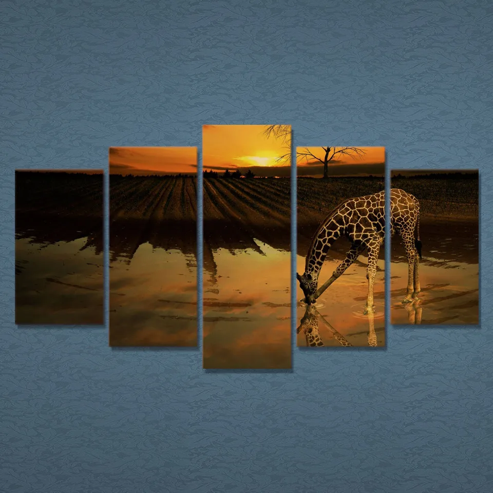 Canvas Painting Home Decor Frame Modular Sunset HD Printed Wall Art