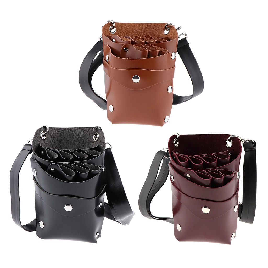 Scissors Pouch Holster with Belt, Salon Hair Stylist Barber Hair Scissors Beard Cut Shear Pet Hairdressing Tools Holder Case Bag