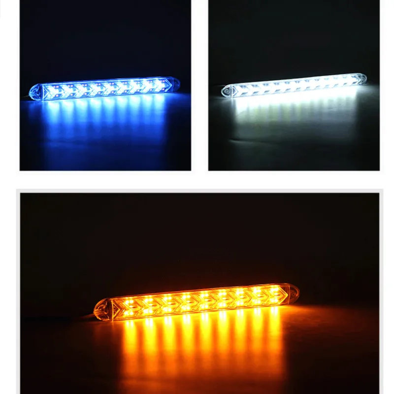 

JURUS 2Pcs Waterproof Bulb Lamp Flexible Flowing Yellow Daytime Running Light Day Light DRL 12V Led Lights Turn Signal Light Car