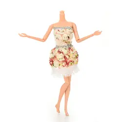 Горячая мода цветок кукла Платья для женщин Вышивка Крестом Пакет бедра юбка для куклы ручной работы Аксессуары для кукол одежда