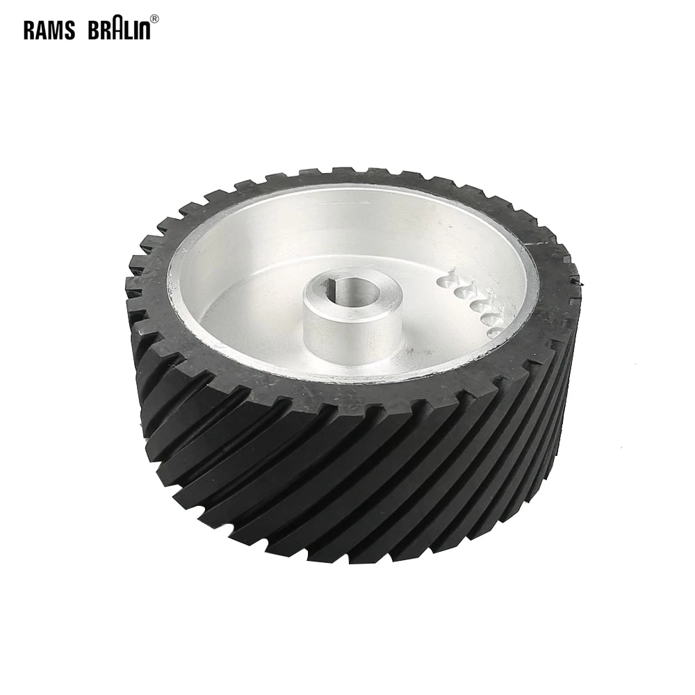 250*100*30mm Rubber Drive Wheel With 8*4mm Keyway Abrasive Tools