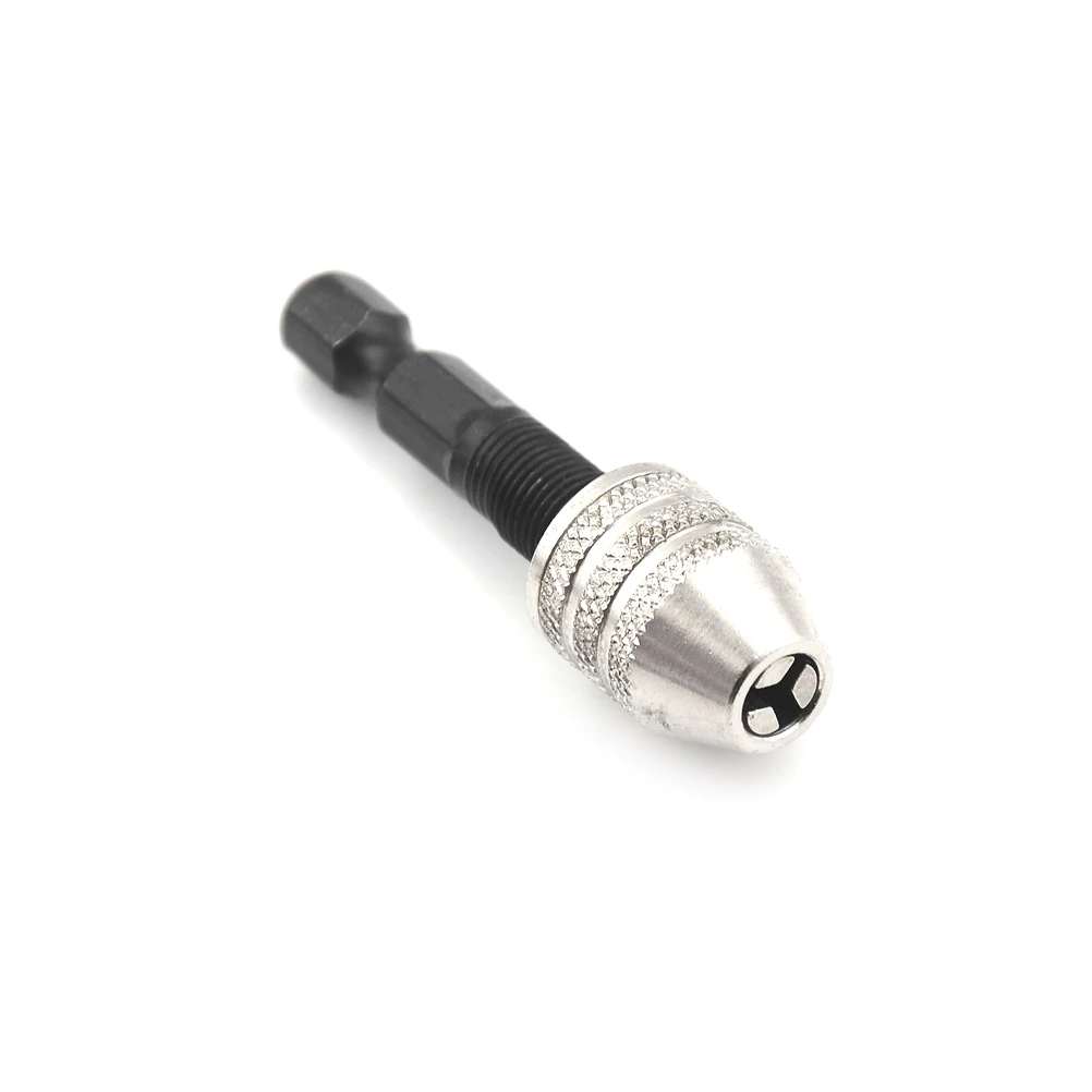 

Mini Electric Grinder Drill Chuck +6.35mm 1/4" Hex Shank Universal Drill Bit Converter Screwdriver Driver Adaptor 0.3-6.5mm