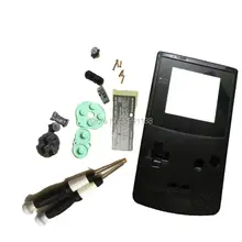 Прозрачный черный чехол для игровой консоли Gameboy, Цветной корпус, ретро-консоль, Цветной корпус для игр, Токопроводящая Резина