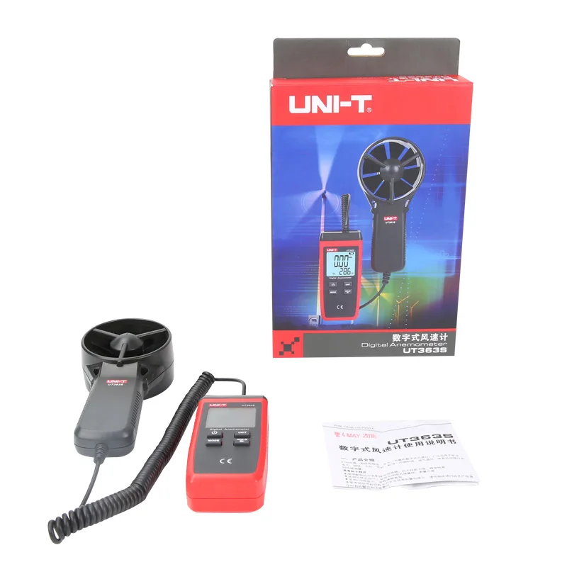 UNI T UT363S цифровой портативный измеритель скорости ветра и объема воздуха