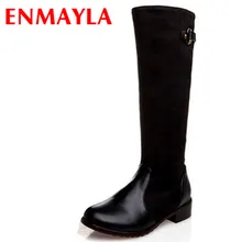 ENMAYER new Sale women boots zipper Fashion platform Snow Boots Women Over-The-Knee motorcycle Boot Warm Shoes long boots jookrrix 2017 new autumn winter over the knee lady platform boot zipper british style shoe women cross tied boot black warm boot