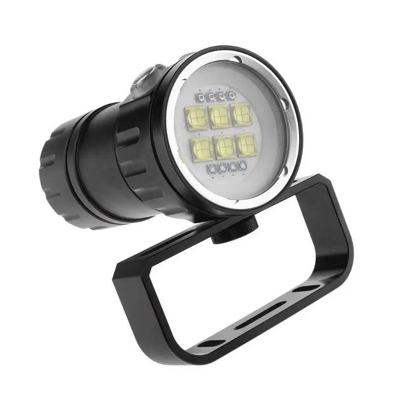 

Waterproof scuba Diving 18650 Flashlight 14 LEDTorch light lamp For Diving Underwater Photographing Video