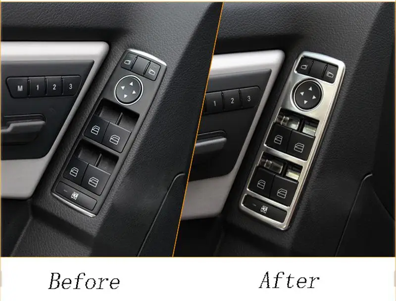 Автомобильный стиль, кнопки для интерьера, декоративная панель, наклейка, Накладка для Mercedes Benz C class W204 2008-10 LHD RHD, автомобильные аксессуары