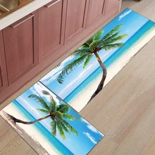 Пляжные кокосовые голубое небо 2 шт. дверные коврики для входа загрузки скребок для обуви аксессуары наборы площади бегунов гостиной