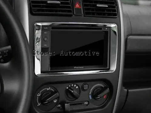 Для Suzuki Jimny красный/яркое серебро Внутренняя центральной консоли GPS навигации крышка отделка 2012