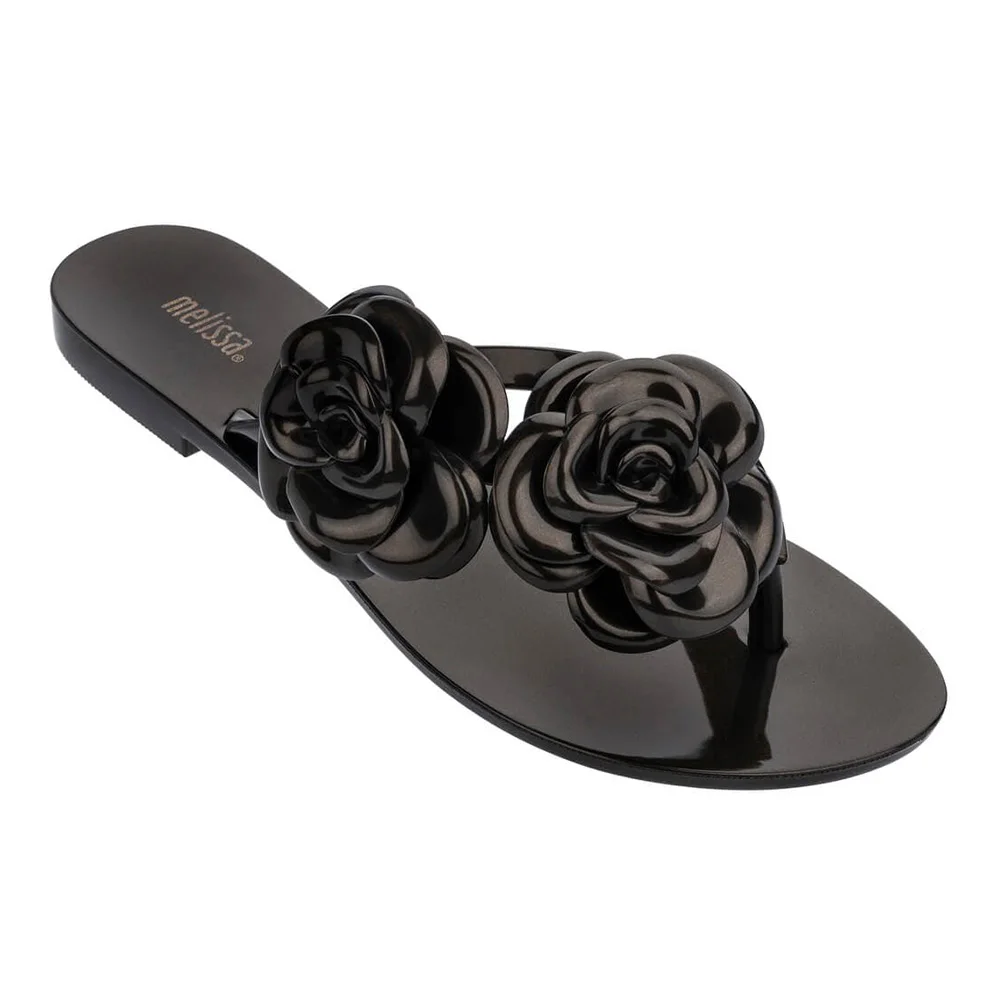 Melissa Harmonic Garden VIII, женские сандалии на плоской подошве, брендовая обувь melissa для женщин, прозрачные сандалии, женская прозрачная обувь Melissa - Цвет: Black