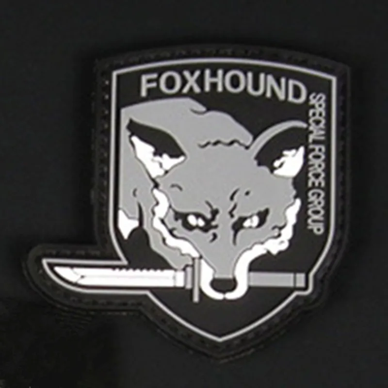 Металлическая Экипировка, твердая эмблема Foxhound, нашивка, форма, ПВХ нашивка, нашивка Militaria Fox Hound, специальная группа, нашивки