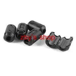 

5 Pcs Black UF90B 9mm Dia Clip On EMI RFI Noise Ferrite Core Filter