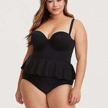 

KLV 2019 TOP Sexy Womens Plus Size Printed Bikini Set Swimwear Beach Swimsuit Monokini 12.6