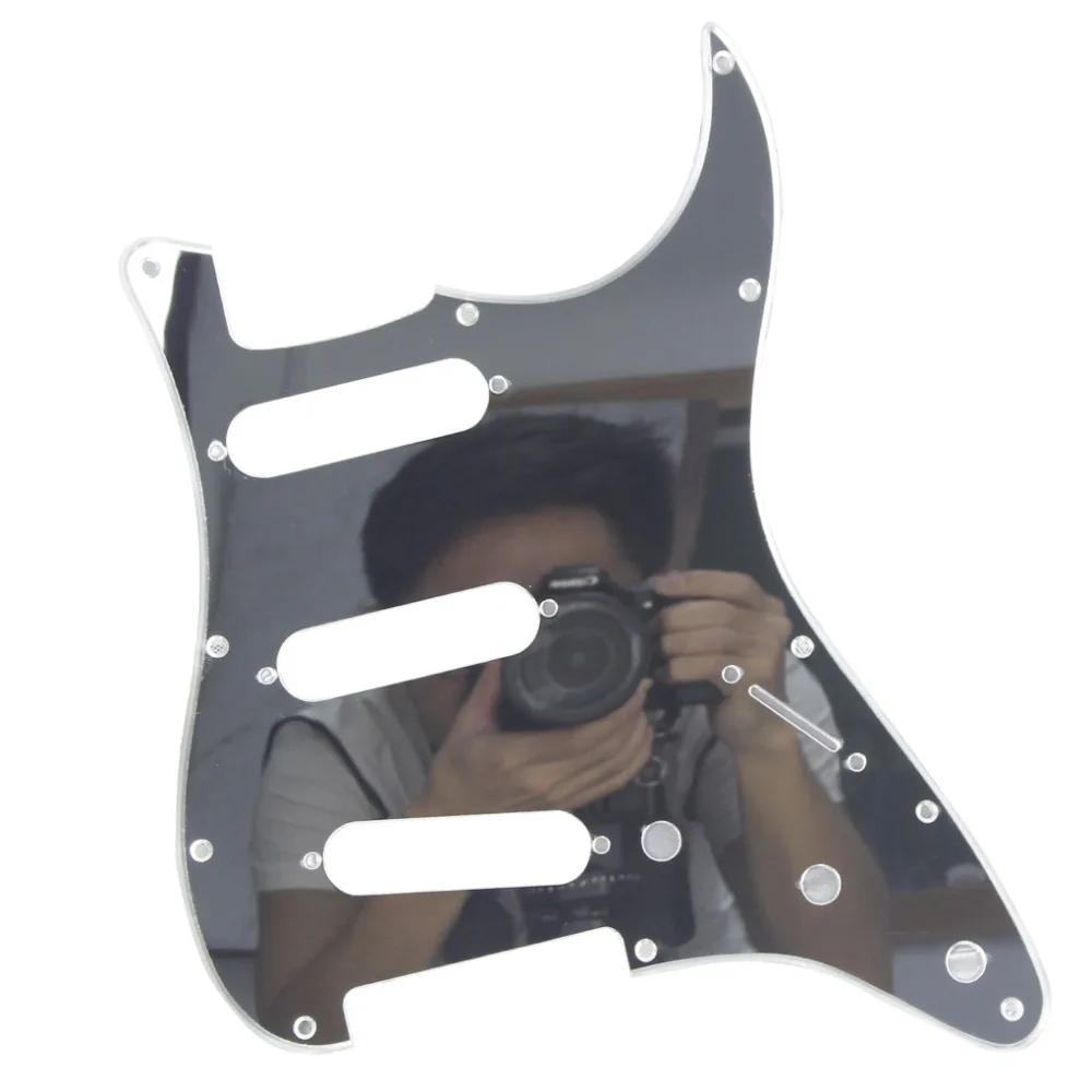 FLEOR 1 шт. зеркальная Гитара Pickguard 11 отверстий Страт гитара sss царапина пластина w/Pickguard винты для FD ST