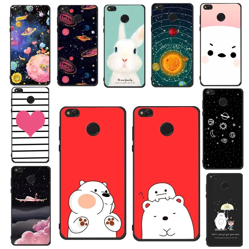 

3D Case for Xiaomi Redmi 4X 4A Note 4X Fundas Silicone Moon Bear Soft TPU Back Cover Coque For Xiaomi Redmi 5A Note 4 Cases