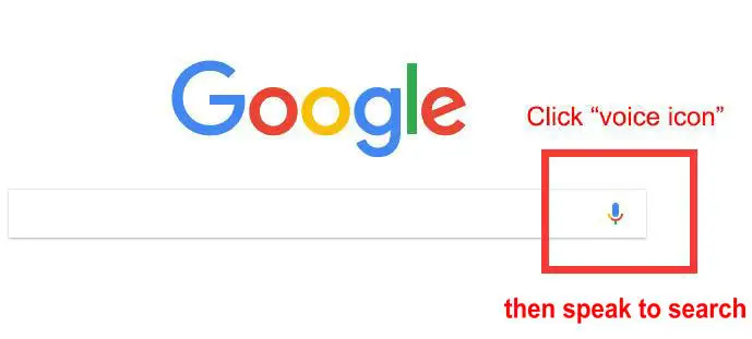Google app voice search function