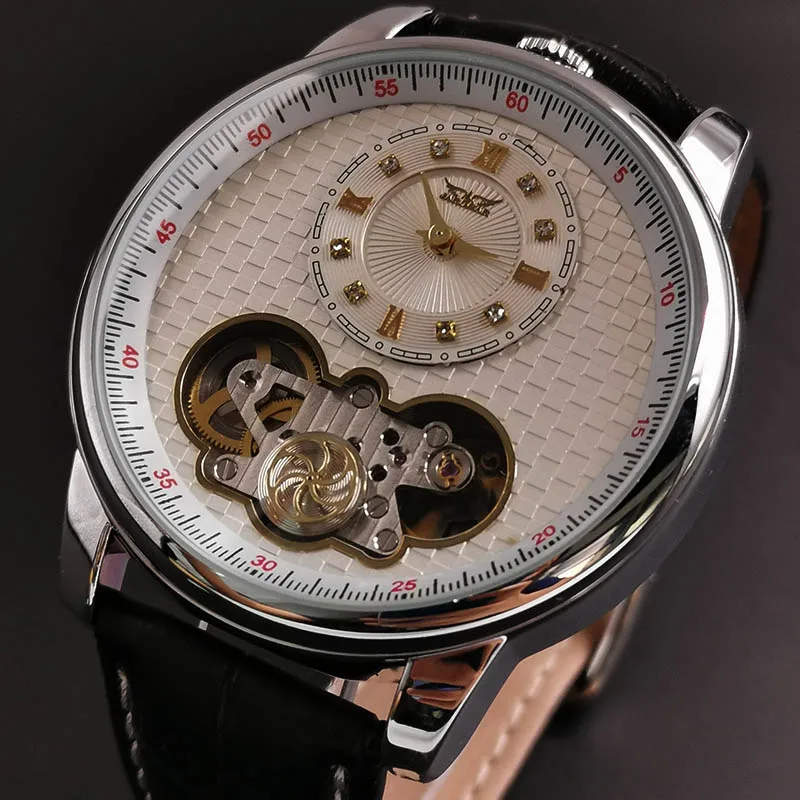 

Top Brand Mens Mechanical Watches Automatic Tourbillon Skeleton Watch Men Calendar Relogio Masculino dropship
