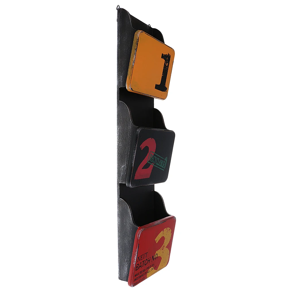 Wooden Mail Box Letter Wall Mounted Holder Storage Racks Displays Retro Decor