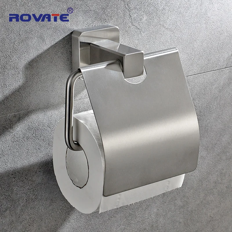 Günstige ROVATE Edelstahl Wc Papier Halter Nickel Gebürstet Oberfläche Wc Rollen Halter Wand Halter Bad Zubehör