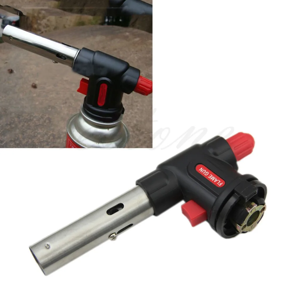 Flamethrower Burner Butane Gas Blow Torch Auto Ignition BBQ Camping