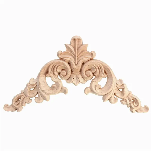Mtgather 1pc Wood Oak Carved Corner Onlay Lique Furniture Mtgather 1pc Wood Oak Carved Corner Onlay Lique Furniture Unpainted Decorative Figurines Wooden Miniatures Best Price