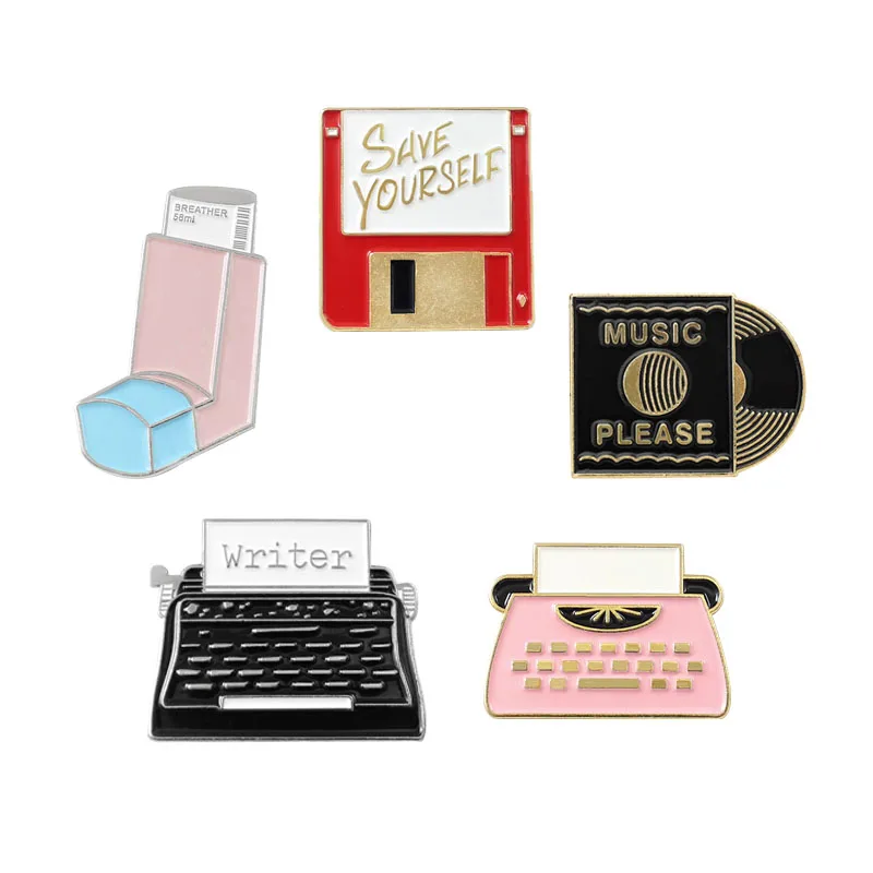 GDHY модный писатель с героями мультфильмов Save yourself USB Disk Music Pleasen CD эмалированные булавки броши значки ювелирные изделия нагрудные Bijoux - Окраска металла: Style 6