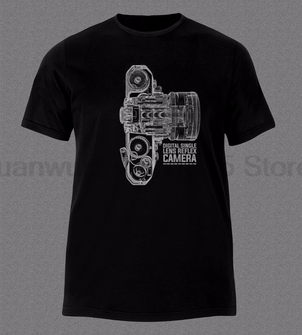 2018 Nieuwe Fashion Brand Kleding 100% Katoen Korte Mouwen Zomer T-Shirt Camera Dslr Technologie X Ray Photographie T-shirt Print 2018 Nieuwe Fashion Brand Kleding 100% Katoen Korte Mouwen Zomer T-Shirt Camera Dslr Technologie X Ray Photographie T-shirt Print