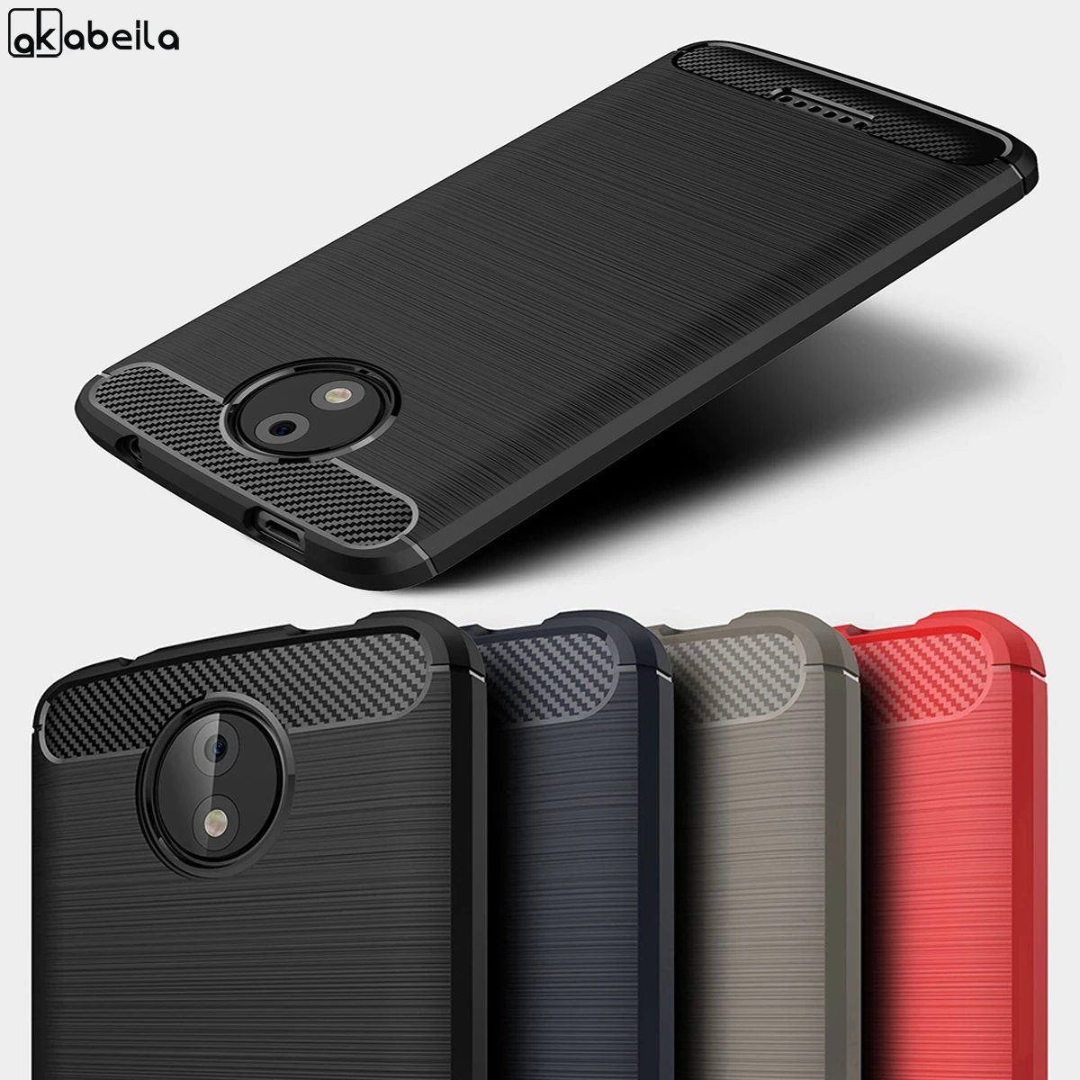 

AKABEILA Silicon Case For Moto C Plus Case For Moto G7 E4 E5 G4 G5 G5S G6 Play Plus Z2 Z3 Force Play X4 2017 One Power Cover