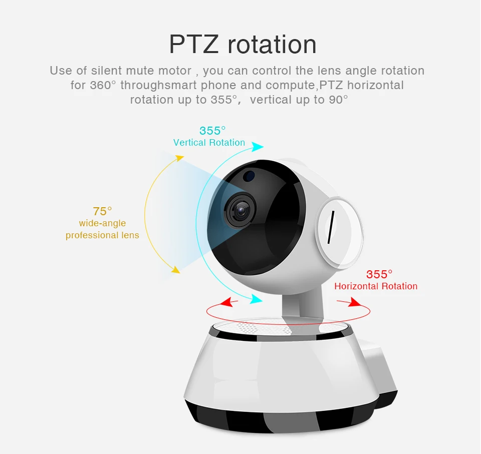 Домашняя Wi-Fi ip-камера Беспроводная дешевая камера Wi-Fi аудио запись IR-Cut ночного видения наблюдение HD мини камера видеонаблюдения