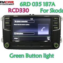 RCD330 Плюс Радио Зеленый Кнопка светильник для шкода Октавия фабия 6RD 035 187A