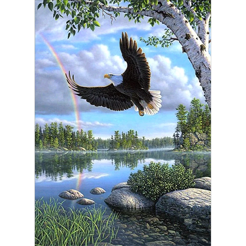 

Diy Diamond Painting cross stitch 5D diamond Embroidery arts and crafts Eagle wings Resin drill home decor mosaic pattern gift