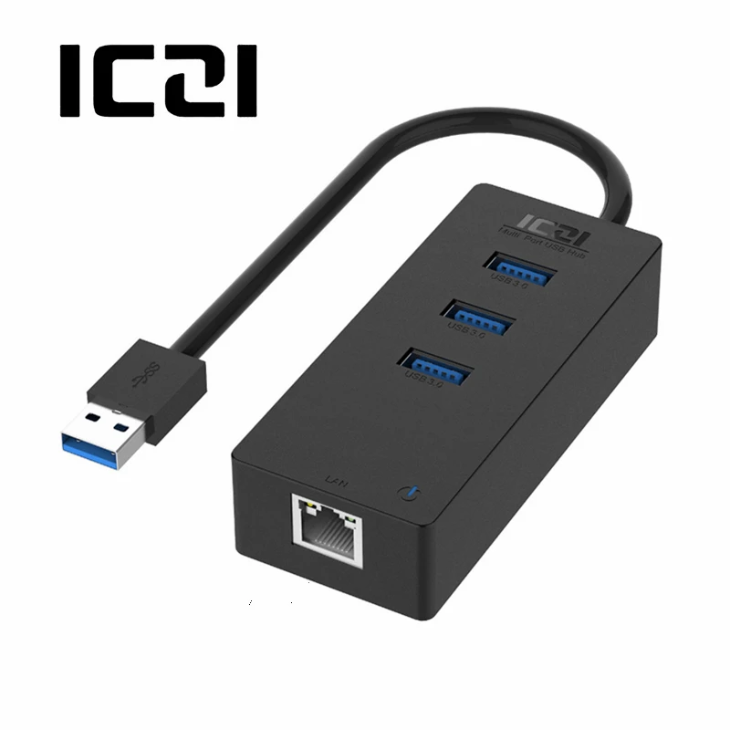 ICZI USB 3.0 2.0 1000 M RJ45 USB Hub جيجابت إيثرنت USB 3.0 الموانئ لنقل البيانات لأجهزة الكمبيوتر المحمول ماك بوك ل شياو mi mi مربع S/3