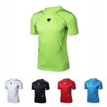 Для Мужчин's быстросохнущая состав футболки Для мужчин лето быстросохнущая Спорт бег футболки дышащий Спорт, фитнес, тренажерный зал рубашка Топы