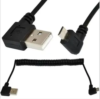 

Micro usb telescopic data cable Huawei Samsung HTC Nokia millet phone spring elbow charging cable 1.5 meters