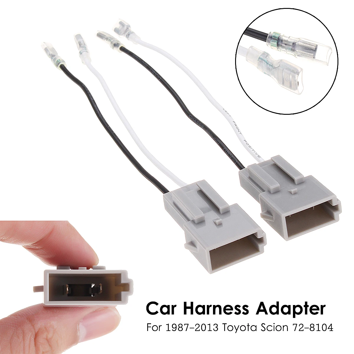 2x Car Speaker Wiring Harness Plug Cable Adapter For Ford