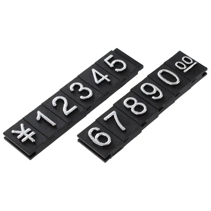 Jewelry store metal ground Arabic numbers combined price tags 10 groups N6G8 20X 