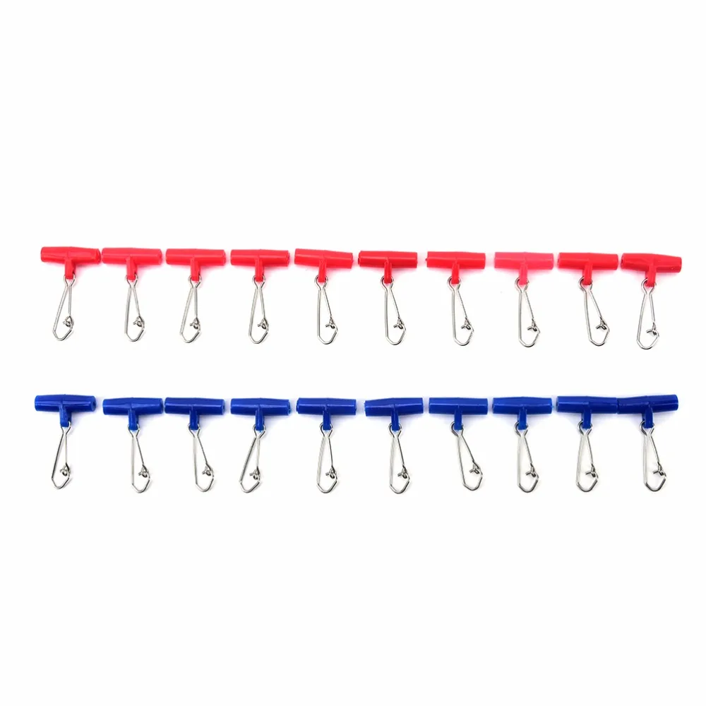 

10PCS Fishing Sinker Slip Clips Plastic Head Swivel With Hook Snap Slide Swivels New