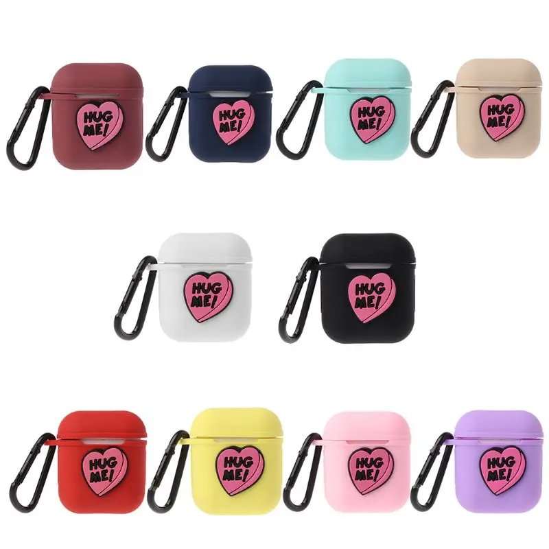 

Lovely Earphone Cases For Apple AirPods Silicone Cover Wireless Bluetooth Headphone Case Heart Case Box For Airpods #520