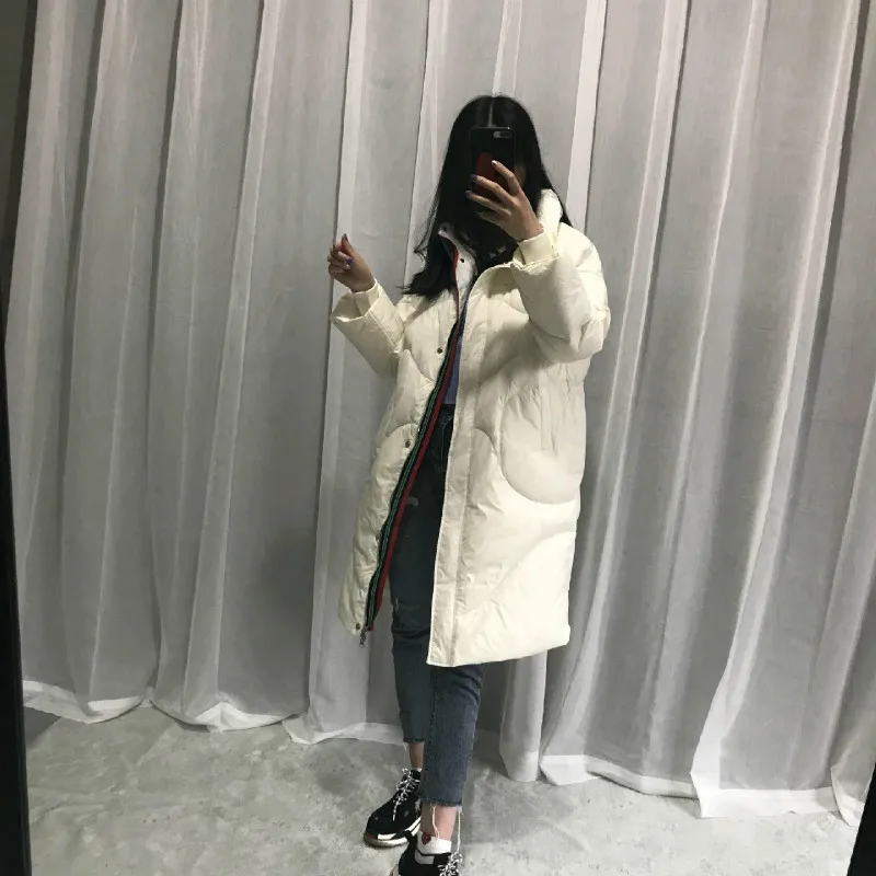 2018 New Women's Winter Down Jacket Coat Loose Fashion Long Size Large Size Coat Thick Warm Outert Tq024 Coats