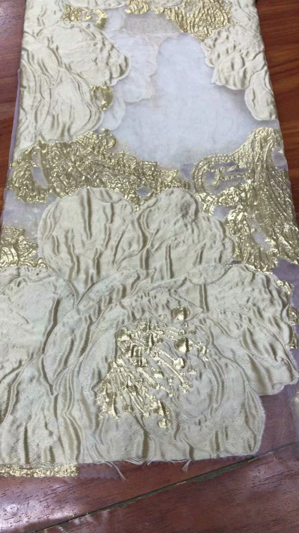 Рождественская елка золото жаккардовая ткань/Высококачественная Золотая парча Пряжа-окрашенная Одежда Ткань JH006
