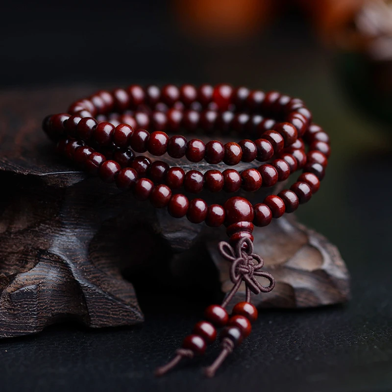 

Trendy Natural Wooden Beaded Charm Bracelets Buddha Beads Chinese Knot Pendant Bracelet For Men New Fashion Jewelry Wholesale