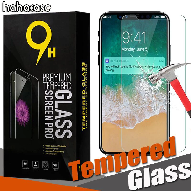 10pcs Tempered Glass Screen Protector 2.5D 9H For iPhone XS Max XR X 8