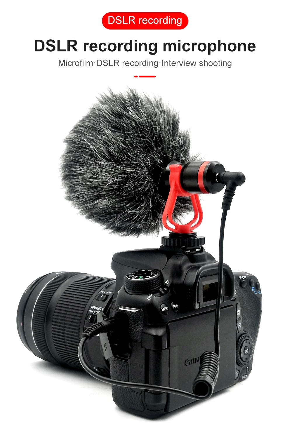 DSLR микрофон видео микрофон Youtube Vlogging Запись микрофон для iPhone HuaWei DJI Osmo Mobile 3 2 ZHIYUN Smooth 4 Q Canon sony DSLR