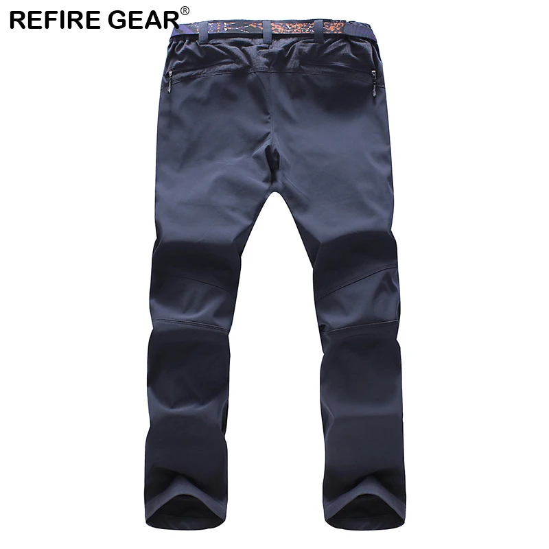 ReFire Gear otoño Quick Dry Soft Shell pantalones hombres impermeables deportes al aire libre senderismo pantalones escalada pesca pantalones 5XL ReFire Gear otoño Quick Dry Soft Shell pantalones hombres impermeables deportes al aire libre senderismo pantalones escalada pesca pantalones 5XL