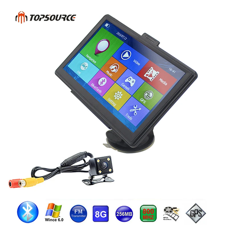 TOPSOURCE 7 Inch font b Car b font font b GPS b font Navigation WinCE 6