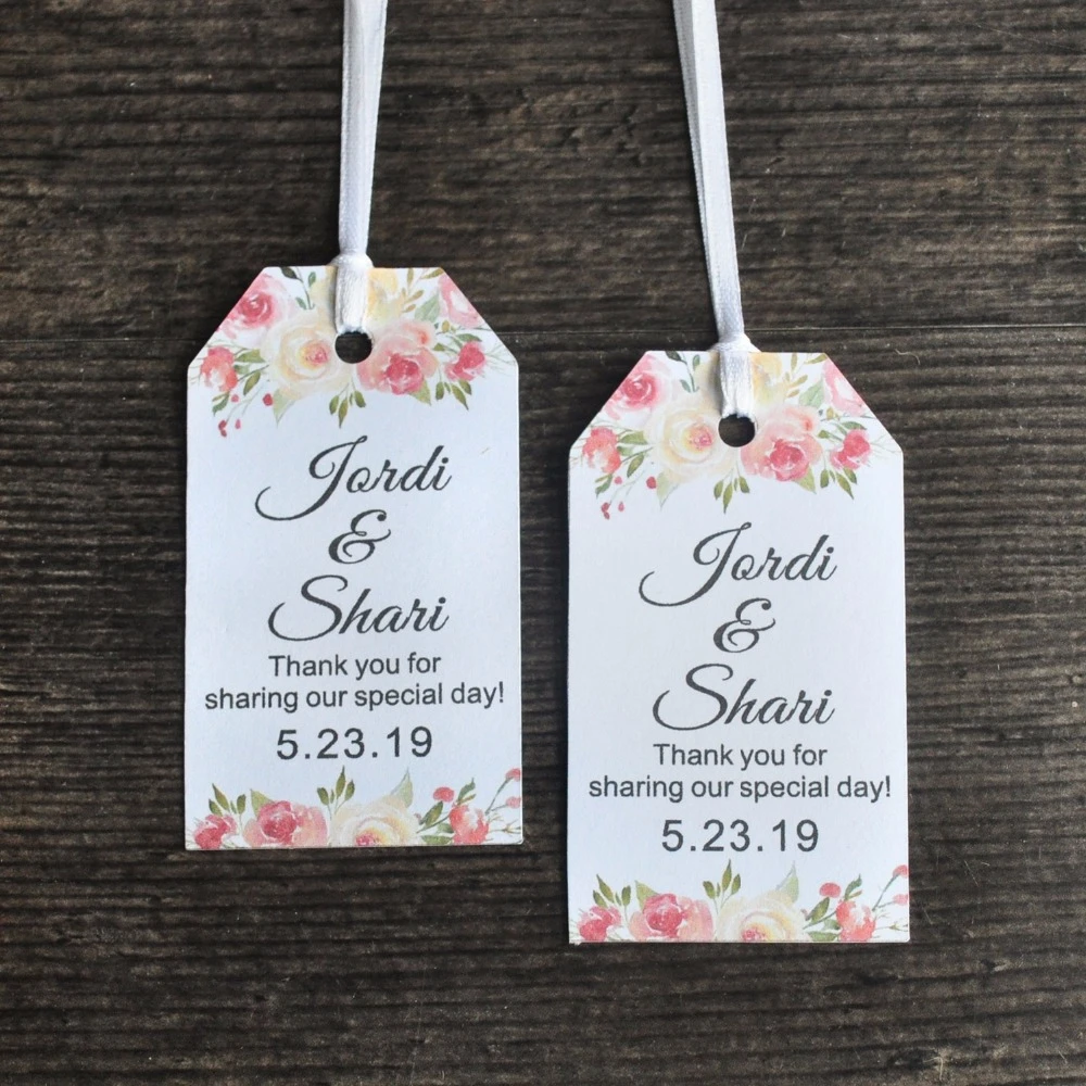 Personalized Wedding Favor Tags Wedding Thank You Tags Custom Wedding Tags Rustic Flower Bridal Favor Party Favor Party Diy Decorations Aliexpress<script async src=