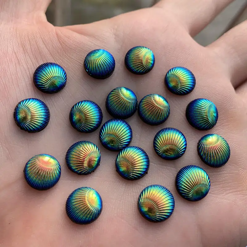 80 шт/партия 10 мм круглый AB Reisn shell горный хрусталь Кристалл для DIY Strass Свадебные украшения-HB44
